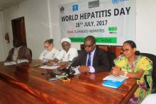 Dr. Waggeh launching the Hepatitis Campaign