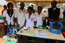Staff of St John of Hope hospital displayed medical equipment and supplies they use to treat and care for people alcohol dependence problems