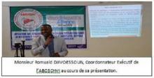 Monsieur Romuald DJIVOESSOUN, Coordonnateur Exécutif de l’ABOSCHVI au cours de sa présentation.