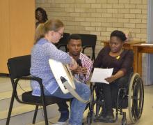 Students from the Department of Social Work performed a beautiful song at the public lecture on World Mental Health Day