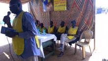 EPI Manager adressing in World Polio Day and NID Launching in Aweil, NBG State