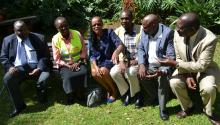 The Kenya National Guinea Worm Certification Committee led by Dr Njeri Wamae (3rd left)