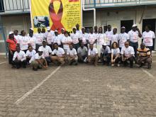 The WHO South Sudan team celebrating the World AIDS Day. Photo: WHO.