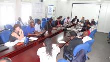 Cross section of the participants during the debriefing session with the Ministry of Health and WHO staff