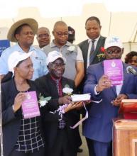 Hon. Minister Parirenyatwa and WR ai Dr Nabyonga launching the new treatment guidelines