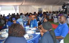 Some of the WHO staff who come to witness the launch of the Maternity Waiting Home