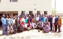 WHO staff in-group photo with Clinicians from Jos University Teaching Hospital, Disease Surveillance and Notification Oficers after training on active case search