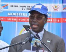 La RDC commémore avec faste la Journée mondiale de la Santé :  "une année pas comme les autres, avec un retentissement particulier impulsé par le Ministre de la Santé, le Dr Oly Ilunga Kalenga, a dit le Représentant de l'OMS en RDC lors de son allocution au 'Village Santé' de Kinshasa, lieu de la célébration de la JMS 2018. OMS/Eugene Kabamb