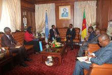 L'entretien au cabinet de Monsieur le Ministre de la Santé Publique avec les responsables de l'OMS et du Ministère