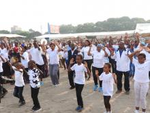 Physical exercises were also part of the event