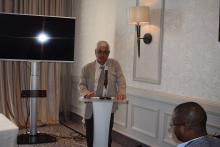 Dr Gujadhur, Director Public Health, representing the Ministry of Health and Quality of Life during his opening address