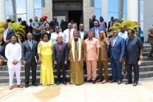 A group of Photograph of WR and WHO delegates with HE Governor Rochas Okorocha