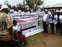 Cross session of representatives from various institutions during the commemoration of the World Rabies Day in Monrovia