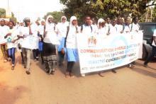 Participants from a 2km walk to mark WDD