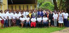 WHO, Ministry of Health and CTCA officials with the trained researchers