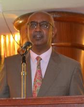  Dr Rashid Aman, Chief Administration Secretary, MOH Kenya speaking during the MNTE event