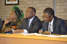 Governor of the Khomas Region, Hon. Laura Mcleod-Katjirua; Minister of Health and Social Services, Hon. Dr Kalumbi Shangula and WHO Representative Dr Charles Sagoe-Moses