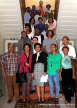 Grupo de participantes no Encontro de troca de experiências sobre saúde mental e os fatores determinantes da saúde