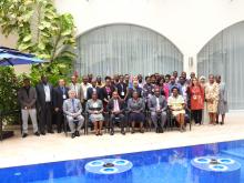 Meeting participants in a group photo