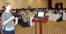 Dr Kim Lindblade (WHO Global Malaria Programme) facilitating on the socio-economic benefits of malaria elimination