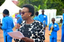Minister of Health, Dr Jane Ruth Aceng addresses the congregation at the commemoration