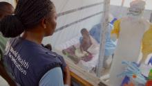 Dr Marie-Claire Kolie on site at an Ebola treatment facility
