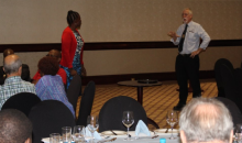 Mr William McLellan (Chairperson of Rotary International) posing a question on the subject matter