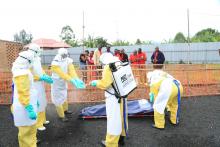 EVD simex burial in Rubavu