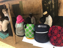 Image caption_Meeting the Kayauri Fada community leaders in the village of the index case in Toro LGA, Bauchi State, Nigeria