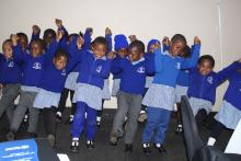 Pre-school children who attended the official opening of the meeting