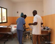 Dans la chambre d'un patient au CNRD, JUIN 2019