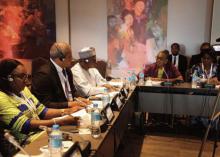 La Directrice Régionale à l’ouverture de la conférence sur l’initiative d’élimination du paludisme au sahel avec les ministres de la santé de l’Afrique