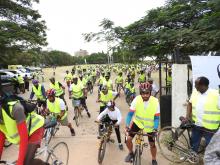 Cyclists during the World Environment Day