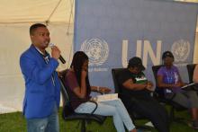 Tshepo Shoshong and some of the panelists