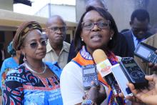 Dr Moeti répondant à la presse togolaise