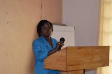 Dr. W. Jallah, Health Minister, Liberia, Making remarks during the KOICA consultative meeting in Gbarnga, Bong County