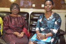 De Gauche à droite, Mme Awilo OChieng Pernet et Le Representant de l'OMS au Burkina Faso