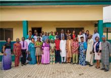 Group photograph of the ARCC verification team with Mrs Shotola