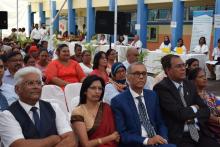 High level officials of the Ministry of Health and Wellness (first row) attending the official launching of activities to mark World Cancer Day 2020 in Mauritius