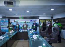 launching of the book ‘Road to Set up a State Viral Hepatitis Programme’ ,by the HMH(3rd Left ) ,WR (4th left) and FMOH & WHO officials Photo credit-Eromosele Ogbeide/WHO