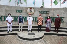 Group photograph with HE Gov Hope Uzodinma, WR (middle) with WHO and Government delegates.