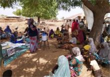 WHO personnel sensitizing women on COVID-19 prevention guidelines and measures to curb gender-based violence in Borno State..jpg