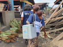 À l’autre bout de la ville de Mbandaka, dans sa partie ouest autour du petit marché de Basoko, quatre autres enfants qui avaient manqué à la vaccination ont été aussi récupérés et vaccinés. ‘‘On ne peut plus se contenter de passer seulement à domicile, mais on vient dans des endroits comme ce petit marché, car les mamans vendeuses y amènent leurs petits enfants du matin au soir,’’ note pour sa part Epete Moko, une vaccinatrice du quartier Basoko. Pour elle, "la stratégie vaccinale de faire une recherche ...