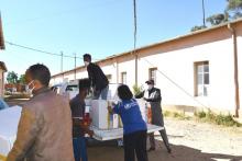 During unloading essential supplies in the MOH