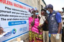 A camapign launched to protect over 93 000 individuals against cholera 