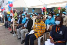 Partial view of participants at the commissioning ceremony of the National EOC in Monrovia