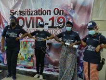 Some female COVID-19 survivors pledging to create awareness about the pandemic in Lagos.jpg
