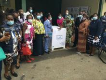 The various stakeholders witnessed the arrival of the COVAX Favility COVID 19 vaccines