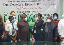 Minister of Health, Osagie Ehanire discussing with the youth representatives during the interactive session to commemorate IAHW.jpg