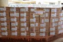 View of supplies donated to the Ministry of Health by WHO